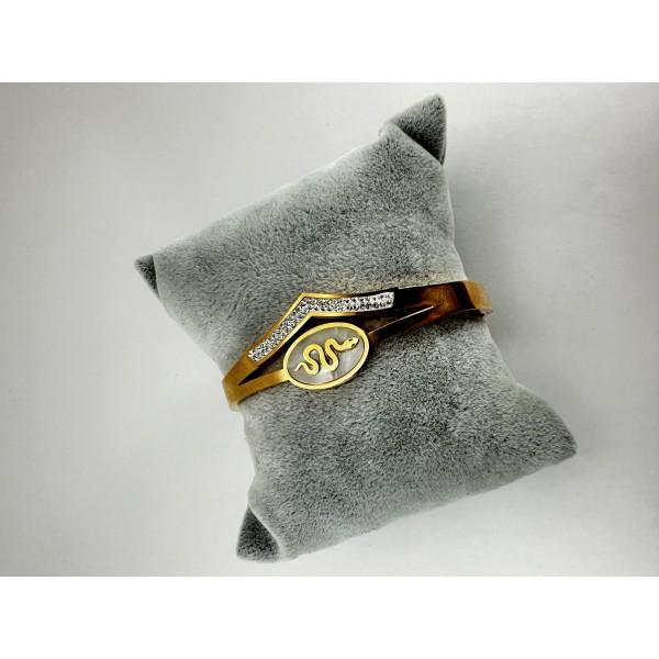 Bronz Yılan Desenli Bileklik 